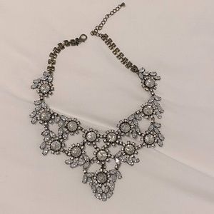 Statement clear stone necklace